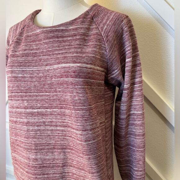 Bench Long Sleeve Sweatshirt Mini Dress Space Dye Maroon Size Small - Picture 2 of 10